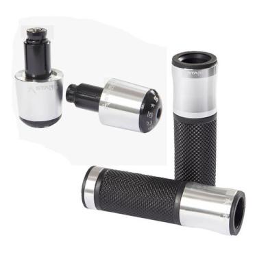 Imagem de Kit Esportivo Manopla Luva Punho Peso Moto Universal Auminio - Stark R