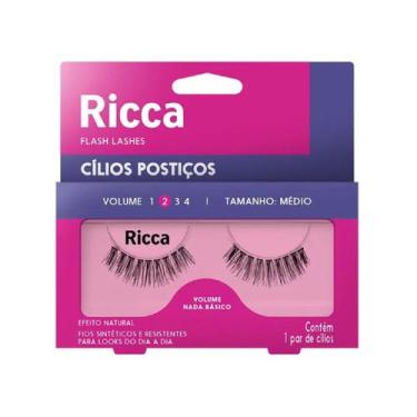 Imagem de Cílios Postiços Vol 2 Médio Volume Nada Básico - Ricca