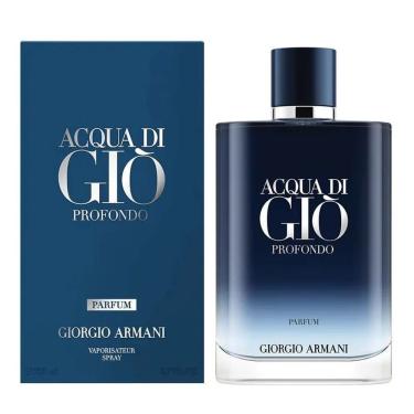 Imagem de Parfum Acqua Di Gio Profondo Masculino Eau de Parfum Aquática Marinha 200ML Armani