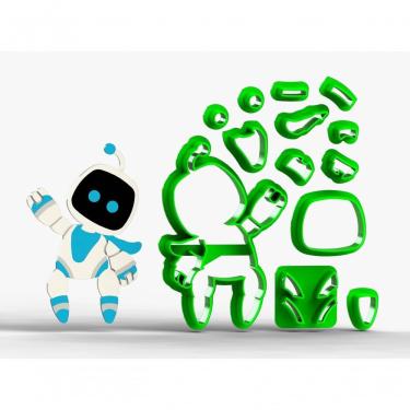 Imagem de Cortador Astro Bot Mod 1 para Pasta Americana e Ninho em Plástico PLA Biodegradável 6CM HB Formas e Cortadores