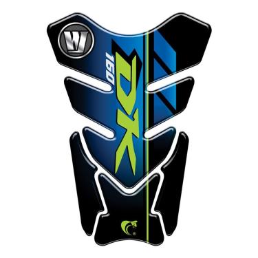Imagem de Protetor de Tanque Adesivo Moto Haojue DK160 Azul Preto Resinado 3D PVC Alta Aderencia UV Teu Adesivo