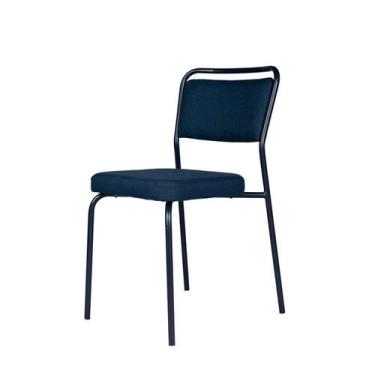 Imagem de Cadeira para Sala de Jantar Escritório Estofada Base em Aço Linha Indu