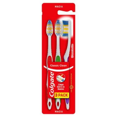 Imagem de Escova Dental Classic Clean Colgate Cerdas Macias V 3 Unidades