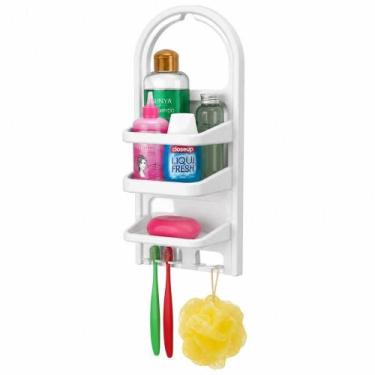 Imagem de Porta shampoo registro banheiro prateleira suporte sabonete cosméticos