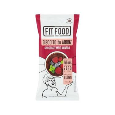Imagem de Fit Food Biscoito de Arroz Integral com Cobertura Chocolate Meio Amargo 60g