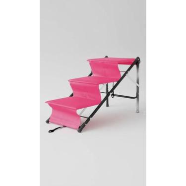 Imagem de Escada Rampa Pet Dobrável 3 Degraus Rosa - Congratulations Store