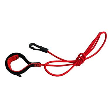 Imagem de Fancyes Caiaque Canoa Barco Surf Ski Paddle Leash/Vara de Pesca E Grampo Giratório - Vermelho
