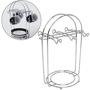 Imagem de SUPORTE/ORGANIZADOR DE XICARA/PIRES ARAMADO CROMADO PARA 6 XICARAS/PIRES 22X17X11CM