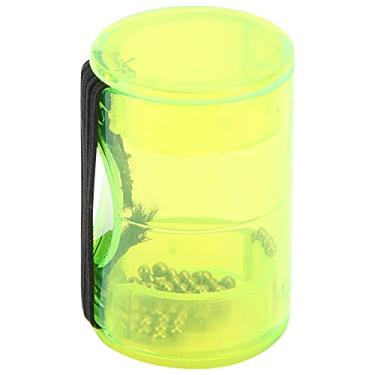 Imagem de Eujgoov Rhythm Sand Shakers Handbells Finger Bell Plastic Finger Sand Ring Sand para guitarra e ukulele (verde fluorescente)
