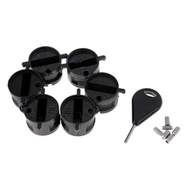 Imagem de 6 peças Fin Plug com parafusos Grub Box Fin Prancha de surfe de plástico com uma chave Fin