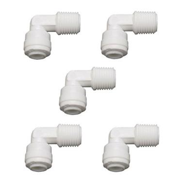 Imagem de MALIDA Rosca macho de 1/8" para cotovelo de tubo de 1/4" Conexão rápida para osmose reversa Pacote de água de 5