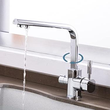 Imagem de Torneiras de cozinha montadas no convés torneira misturadora rotação de 360 ​​graus com torneira misturadora de purificação de água guindaste para cozinha, y40104, china