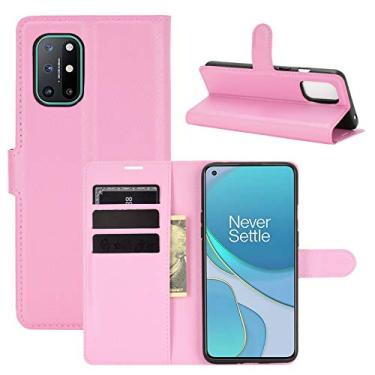 Imagem de YUNCHAO Caixa de telefone Para OnePlus 8t Litchi Texture Horizontal Flip Case Protetora com suporte e Card Slots & Carteira capa para celular
