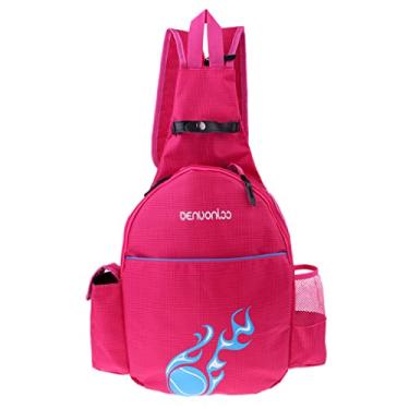 Imagem de lahomia Mochila impermeável para raquete de tênis, bolsa de badminton para esportes ao ar livre – rosa vermelha, conforme descrito