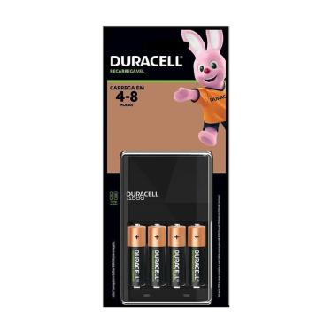 Imagem de Carregador de Pilhas Recarregáveis Duracell AA/AAA com 4 Pilhas AA Recarregáveis