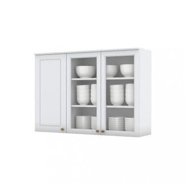 Imagem de Armário Aéreo 120cm com Vidro 3 Portas C363 Americana Henn
