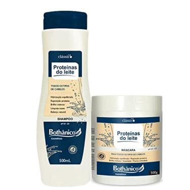 Imagem de Kit Shampoo e Máscara Bothânico Proteínas Do Leite 500g