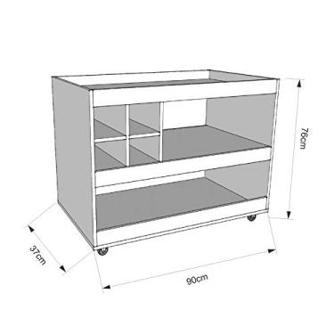 Imagem de Aparador Adega Ubatuba Bar Luxo cor Perola - Comprar Moveis Em Casa