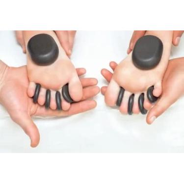 Imagem de Segredos da Terra Kit De Pedras Quentes Vulcânicas Para Massagem Podal