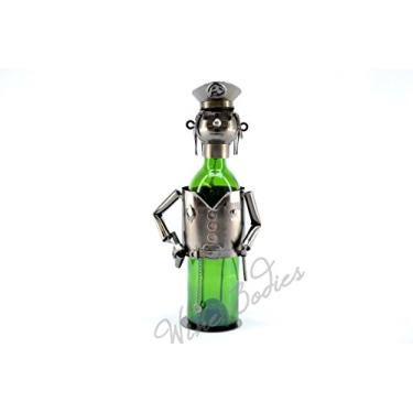 Imagem de WINE BODIES Suporte de garrafa de vinho de metal, carvão