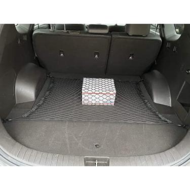 Imagem de Rede de carga de malha para porta-malas estilo piso para Hyundai Santa FE SE SEL 2021 2022 - Acessórios para carro - Organizadores e armazenamento de porta-malas premium - Rede de carga para SUV - Organizador de porta-malas para Hyundai Santa Fe