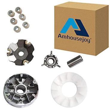 Imagem de Amhousejoy Kit Variador Roda de Embreagem Frontal com Pesos de Rolo Apto para GY6 49cc 50cc Scooter Chinês Esfregão 139QMB 139QMA Motores
