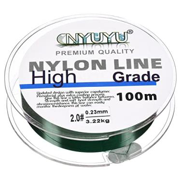 Imagem de PATIKIL Linha de pesca de nylon 300 m/328 pés, fio de monofilamento de 3,2 kg revestido com fluorocarbono para decoração de pendurar de artesanato faça você mesmo, verde escuro