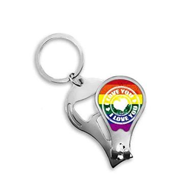 Imagem de Chaveiro abridor de cortador de unhas LGBT Rainbow Postmark