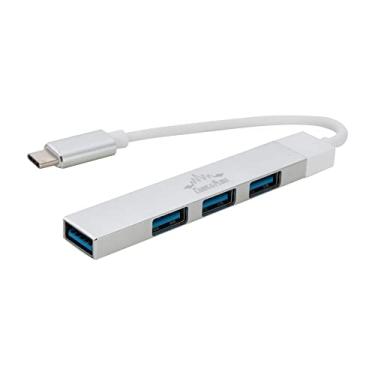Imagem de Cabos & Plugs, Hub Usb-c 4 Portas | 1 Usb3.0, 3 Usb2.0 | Tablet E Notebooks (Prata)