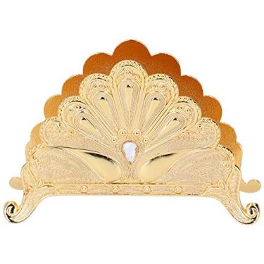 Imagem de Porta-lenços Porta-guardanapos Retrô Porta-papel Organizador de lenços de mesa Ornamentos estilo europeu (ouro)