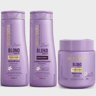 Imagem de Kit 1 Shampoo 1 Condicionador 1 mascara Desamarelador Blond Bioreflex 250 ml