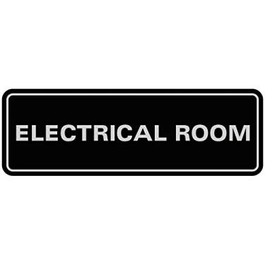 Imagem de Placa para porta de sala elétrica/parede – Plástico gravado a laser – Placa perfeita para casa, negócios ou escola