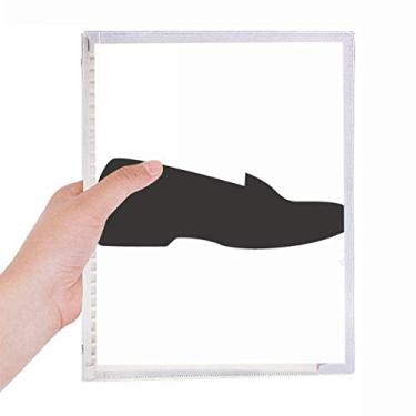 Imagem de Caderno masculino de couro preto com estampa de esboço, diário de folhas soltas recarregável