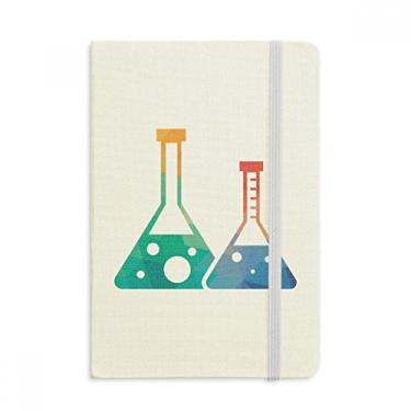 Imagem de Caderno com estampa de química de dois cônicos, capa dura de tecido, diário clássico A5