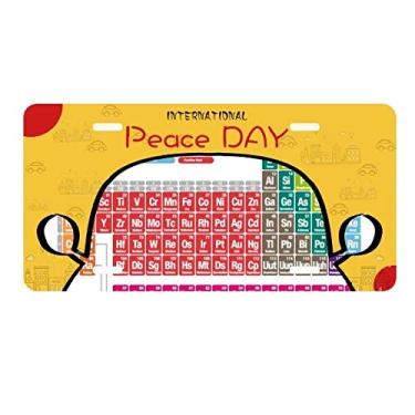 Imagem de DIYthinker Linda tabela periódica de química colorida succinct placa placa de carro decoração dia da paz