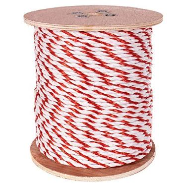 Imagem de Corda de polipropileno torcido com 3 fios West Coast Paracord - À prova d'água e flutua na água, White & Red, 5/16 Inch x 500 Feet