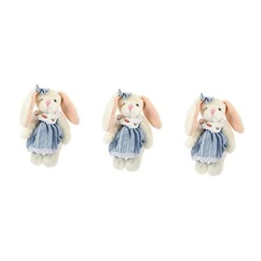 Imagem de 3pcs Rabbit Plush Toy Stuffed Rabbit Stuffed Sloth Plush Toy Work Sky-Blue Plush Dropshipping