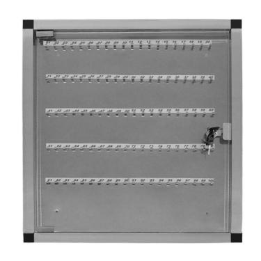 Imagem de Claviculário De Chaves Em Alumínio Porta Acrílico 60 Chaves