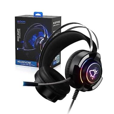 Imagem de Headphone Fone de Ouvido Microfone Gamer Jogador com LED [Preto]