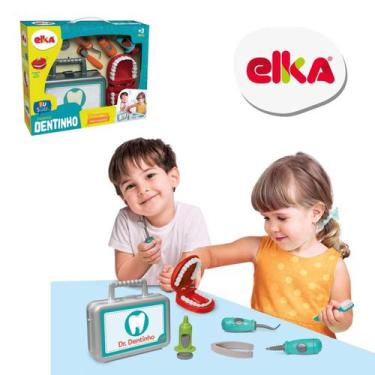 Imagem de Kit Dentista Infantil Doutor(A) Dentinho Maleta + Acessórios - Elka