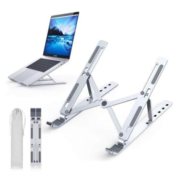 Imagem de Base Suporte Notebook Laptop Tablet Ergonômico Articulado compatível com Acer, HP, Dell, Ipad, Macbook Air Pro, Lenovo e tablets de 10" à 17" MobiBem