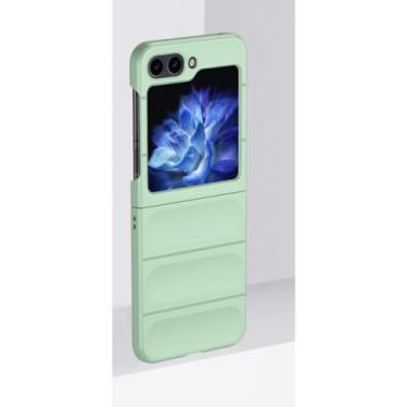 Imagem de Capa protetora confortável para PC para Samsung Galaxy Z Flip 5 5G Flip3 Flip5 Flip4 Flip 4 3 Zflip4 Capas para bolsa de celular, verde claro, para Samsung Z Flip 3
