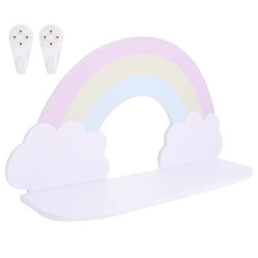 Imagem de Purple Cloud Shelf Wall Storage Shelves Wood Floating Shelves Wall Mounted Cloud Shelf for Kids Bedroom Living Room Bathroom Kitchen Office Decor (Color : Pink)