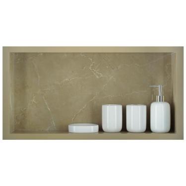 Imagem de Nicho Em Porcelanato P/Banheiro 60x30x10 Cm - Breccia