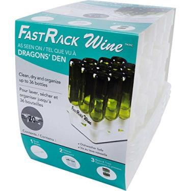 Imagem de FastFerment FastRack Bomber Garrafa de Vinho Limpeza e Secagem, FastRack12 Duas Prateleiras e Uma Bandeja, Branca