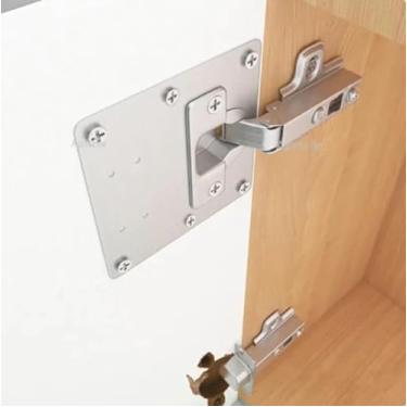 Imagem de Chapa de Reparo para Dobradiça - para Porta Armário Móvel MDF