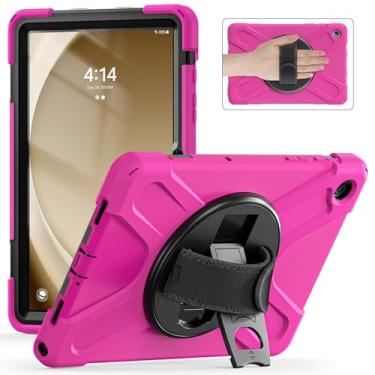 Imagem de KIQ Capa protetora para Samsung Galaxy Tab A9+ X210 11 polegadas à prova de choque capa resistente - rosa choque
