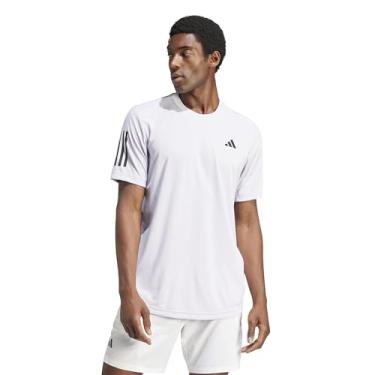 Imagem de adidas Camiseta masculina Club 3 listras tênis, Silver Dawn, Amanhecer, prata, XXG