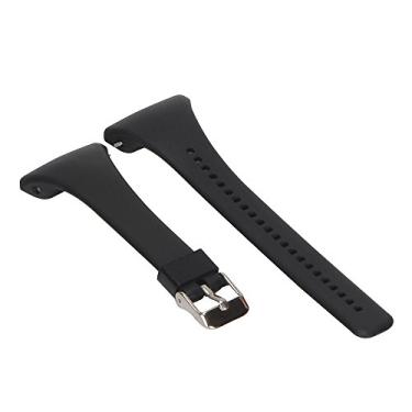 Imagem de hengkang Adequada para relógio Polar FT4 feminino e masculino, pulseiras Polar FT7, pulseira de substituição de silicone ajustável elegante para monitor de frequência cardíaca Polar FT4/FT7 (preto)