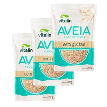 Imagem de Aveia Sem Glúten em Flocos Finos Vitalin, 200g